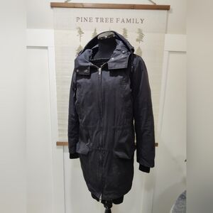 TNA Aritzia Black Britannia Parka - 3-in-1 Winter Coat with Removable Liner - S